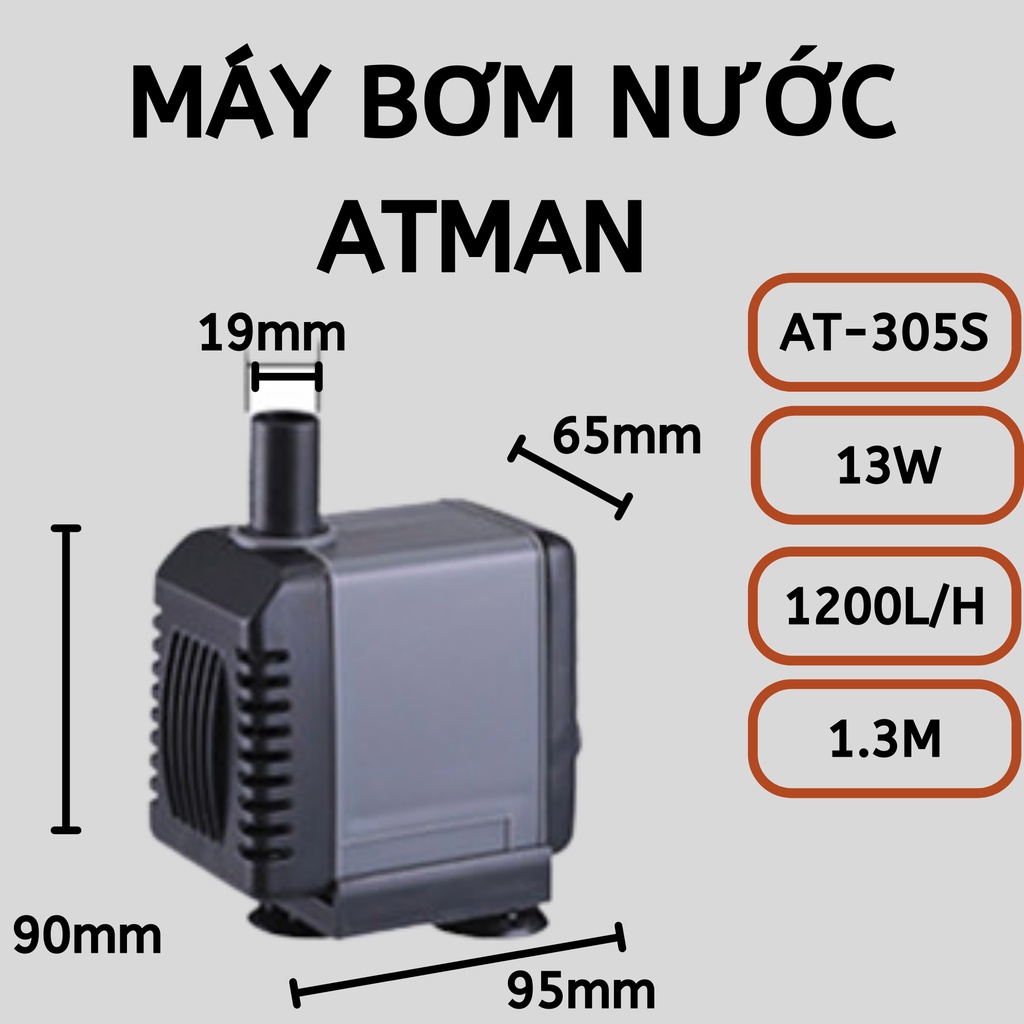 Bơm ATMAN 301s-302s-303s-304s-305s-306s siêu bền cho bể cá, hồ cá
