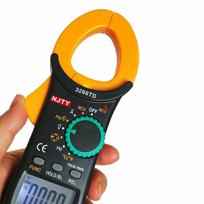 Đồng hồ kẹp dòng - kìm ampe kế NJTY 3266TD van năng  đo tụ, tần số, nhiệt độ, điện trở, điện áp, dễ sử dụng