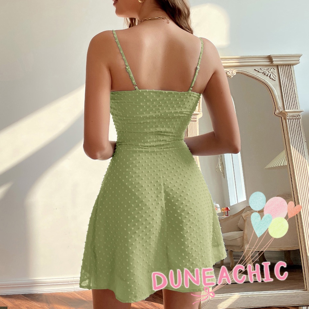 DUNEA Đầm Sát Nách Hở Lưng Quyến Rũ Thời Trang Cho Nữ