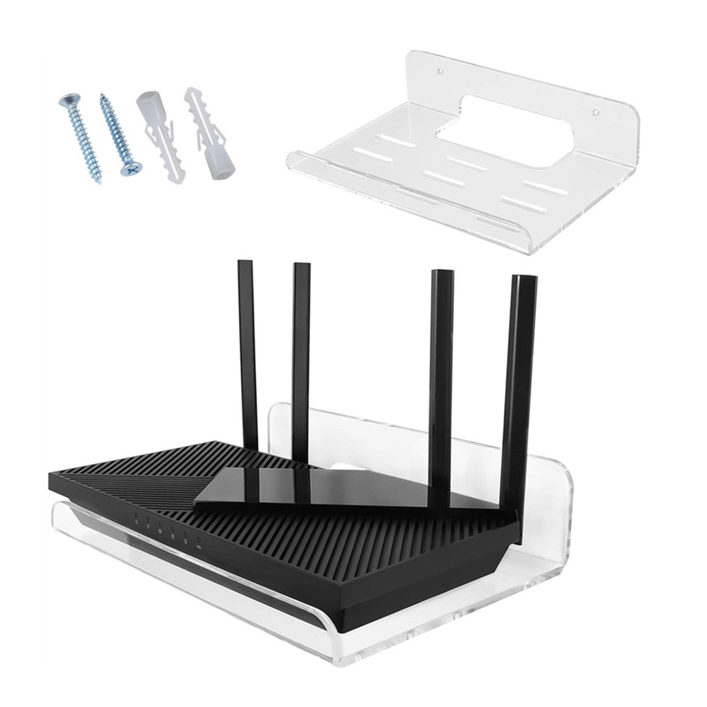 Giá Đỡ Bộ Định Tuyến WiFi Không Dây Bằng Acrylic Trong Suốt Đa Năng Cho Phòng Khách