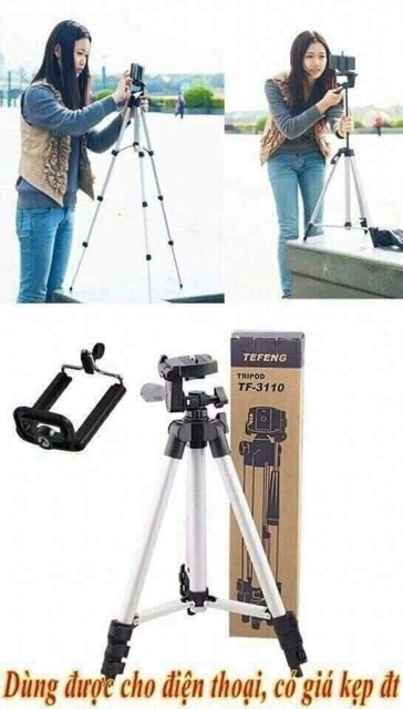 Giá đỡ điện thoại (live tream, chụp hình kèm đầu kẹp điện thoại) | BigBuy360 - bigbuy360.vn