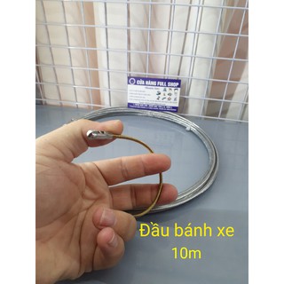 Dây mồi 10m bằng cáp đầu bánh xe