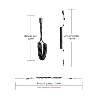Cáp sạc Baseus lò xo cổng Tye-c