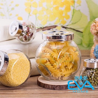 Hũ Đựng Gia Vị Thuỷ Tinh 380 Ml Đáy Nghiêng Nắp Nhiều Màu