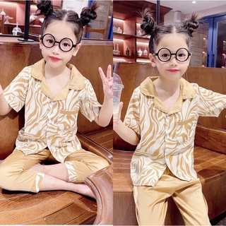 bộ pijama lụa satin cho bé 9-21kg