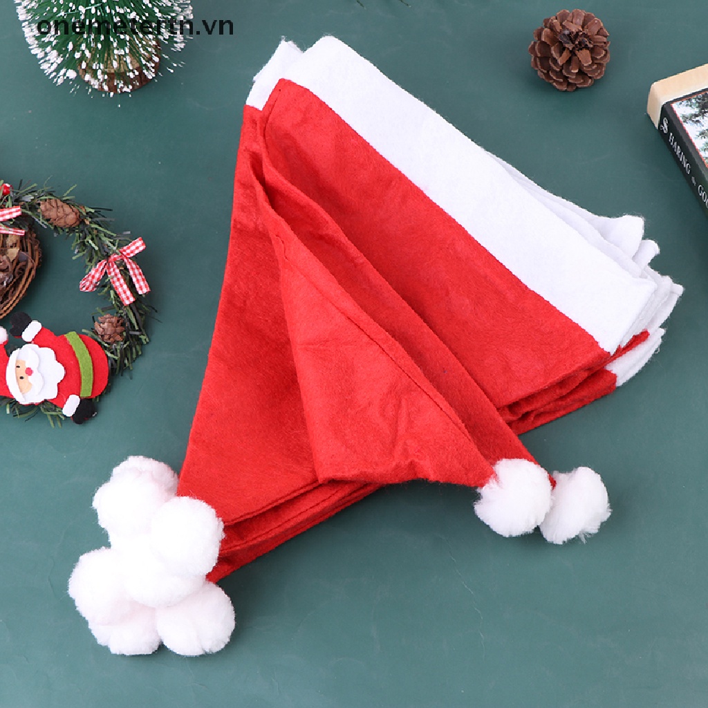 Set 10 mũ ông già noel/năm mới trang trí giáng sinh