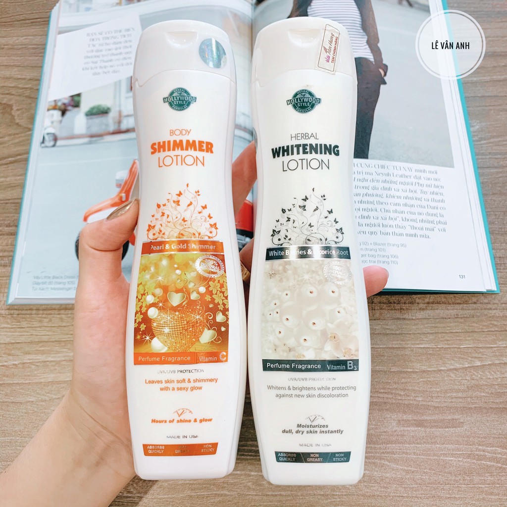 Sữa dưỡng body Hollywood Style giúp da mềm mịn, trắng sáng trẻ hóa làn da