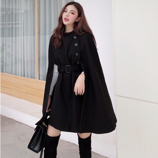(ORDER) Áo choàng dạ nữ thắt eo phong cách Hàn Quốc