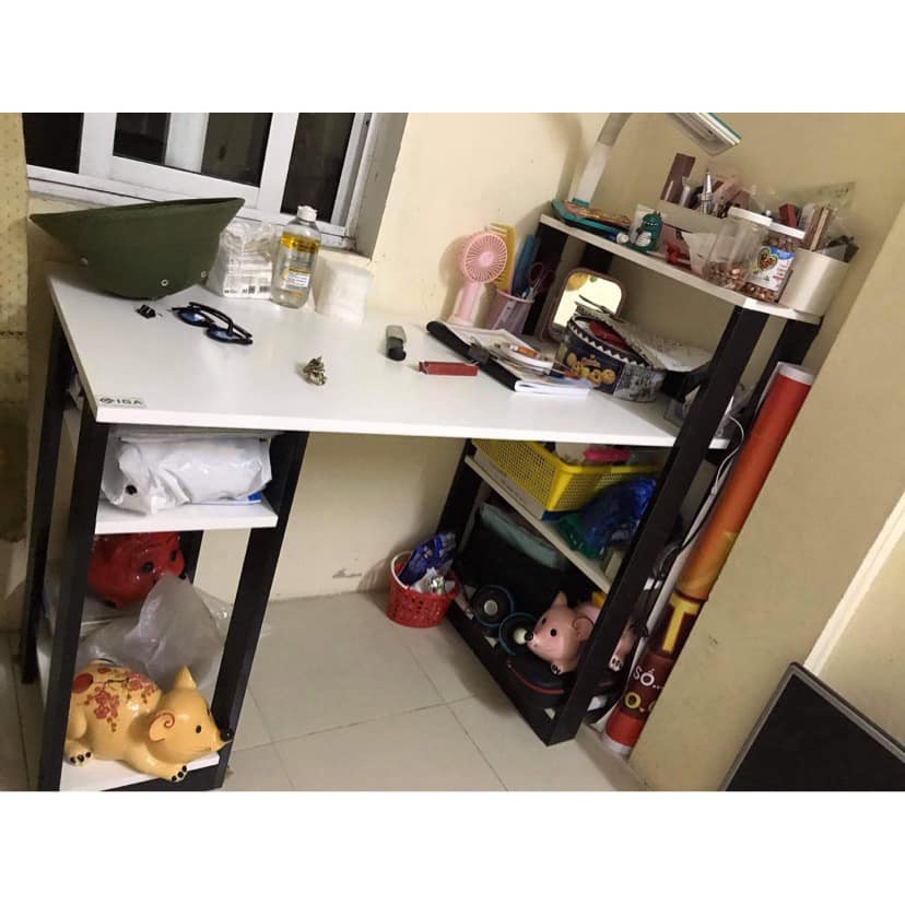 Bàn học, làm việc đen trắng, thiết kế sang trọng hiện đại chất gỗ MDF dễ dàng lắp ráp