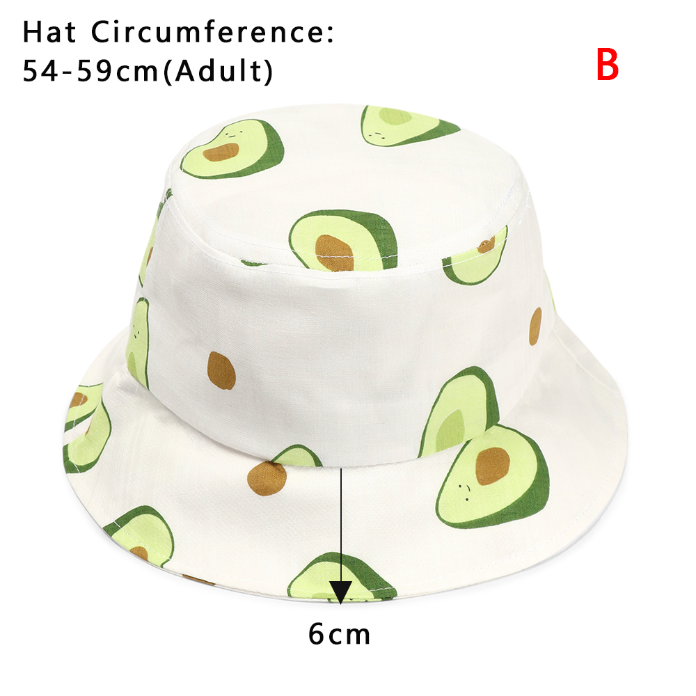 Nón Tai Bèo Vành Rộng Vải Nhung Thêu Hình Quả Bơ Thời Trang Mùa Hè