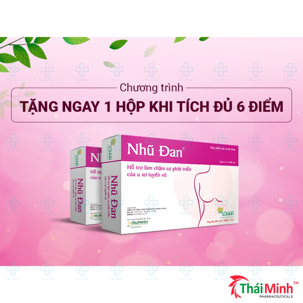 Nhũ Đan - Hỗ trợ và phòng ngừa tái phát u vú lành tính, làm chậm phát triển u xơ tuyến vú (Hộp 20 viên) [Chính hãng]
