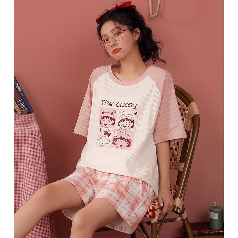 MẪU HOT] Đồ ngủ nữ cotton vân sọc cộc tay pijama, Đồ bộ nữ cộc tay dễ thương mùa hè chất mát nhiều hoạ tiết đẹp