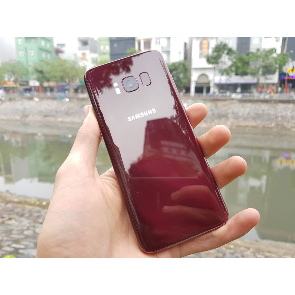 ĐIỆN THOẠI samsung galaxy S8 2 SIM MÀU ĐỎ CỰC HIẾM , CỰC ĐỘC ( Burgundy Red ) , ảnh thật 100% TẠI PLAYMOBILE