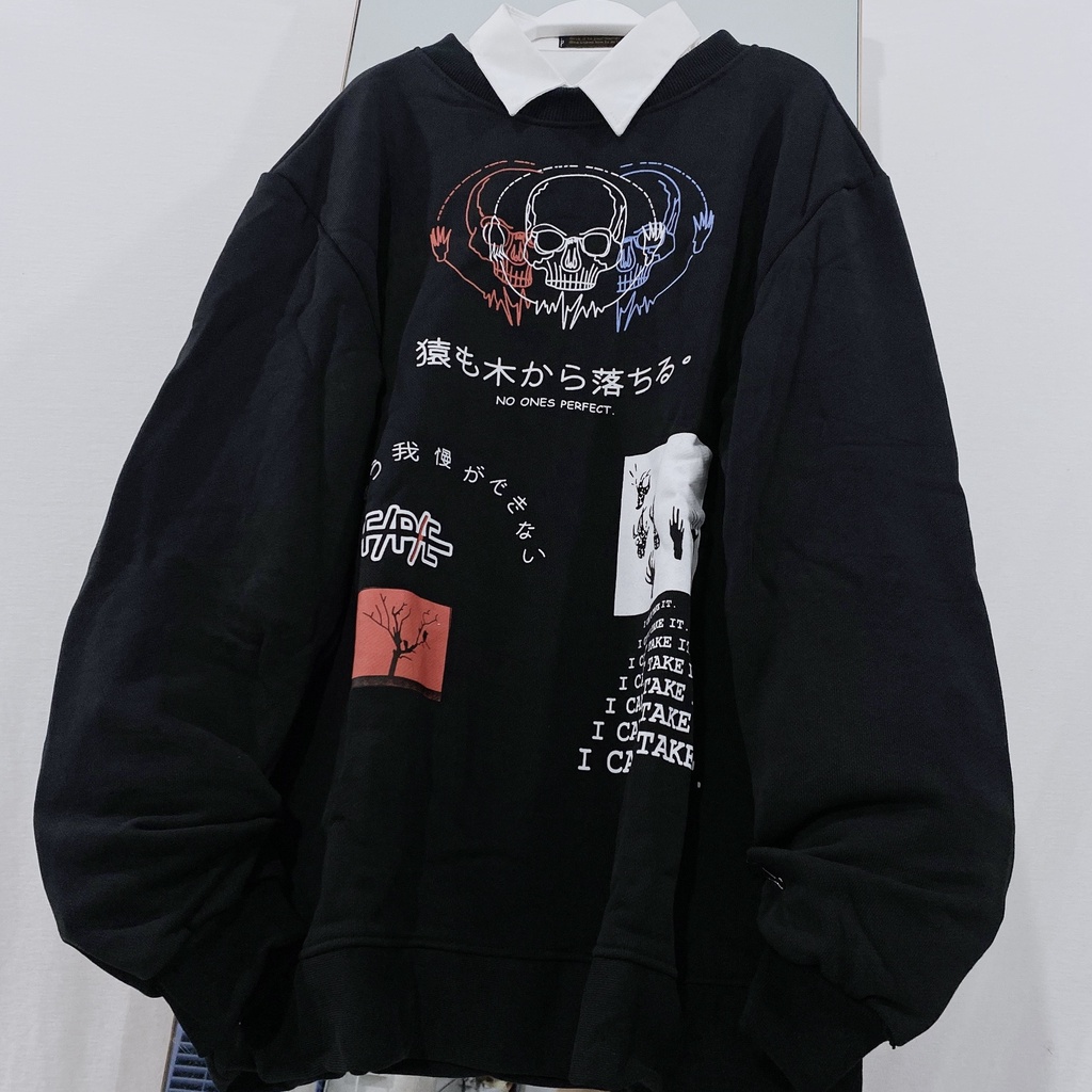 Áo sweater nam nữ YAYSHOP dáng rộng unisex chất nỉ dày dặn - SW NO ONE