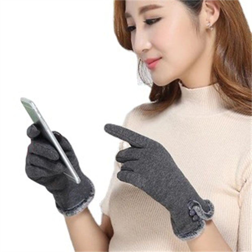 Găng Tay Chống Gió Giữ Ấm Mùa Đông Có Nút Cảm Ứng Màn Hình