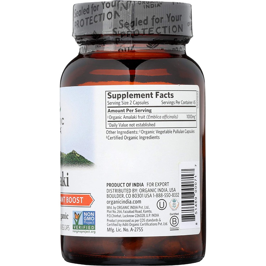 Viên Vitamin C Hữu Cơ Amalaki Organic India