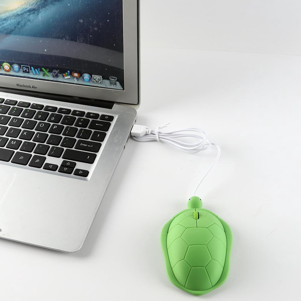 Chuột Quang Máy Tính 3 Nút 1600DPI Hình Con Rùa