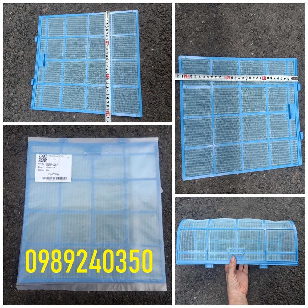 Bộ 2 Tấm Lưới lọc điều hòa máy lạnh Panasonic màu xanh kích cỡ 30,5 x 32 cm mới chính hãng