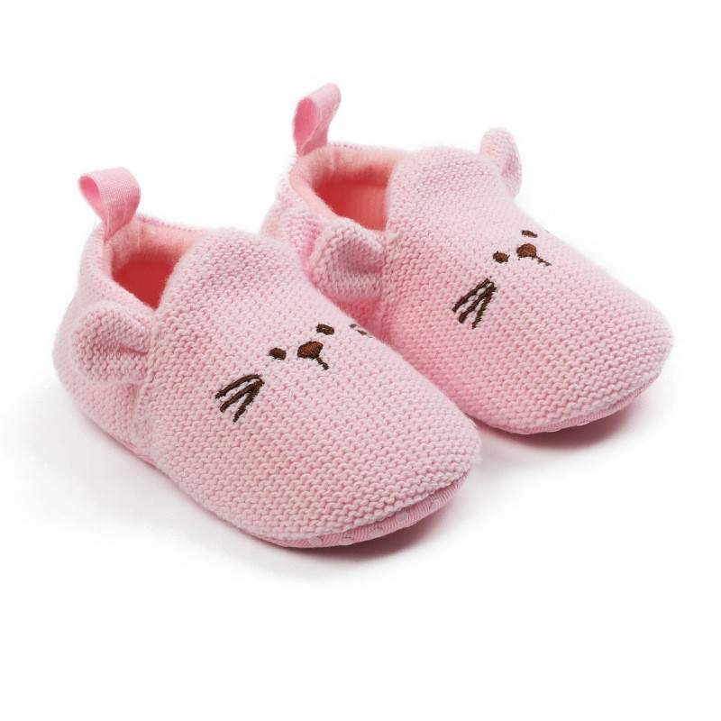 [Hàng loại 1 ]Giày tập đi chất liệu len cao cấp mềm mịn dày dặn an toàn  họa tiết dễ thương cho bé trai bé gái