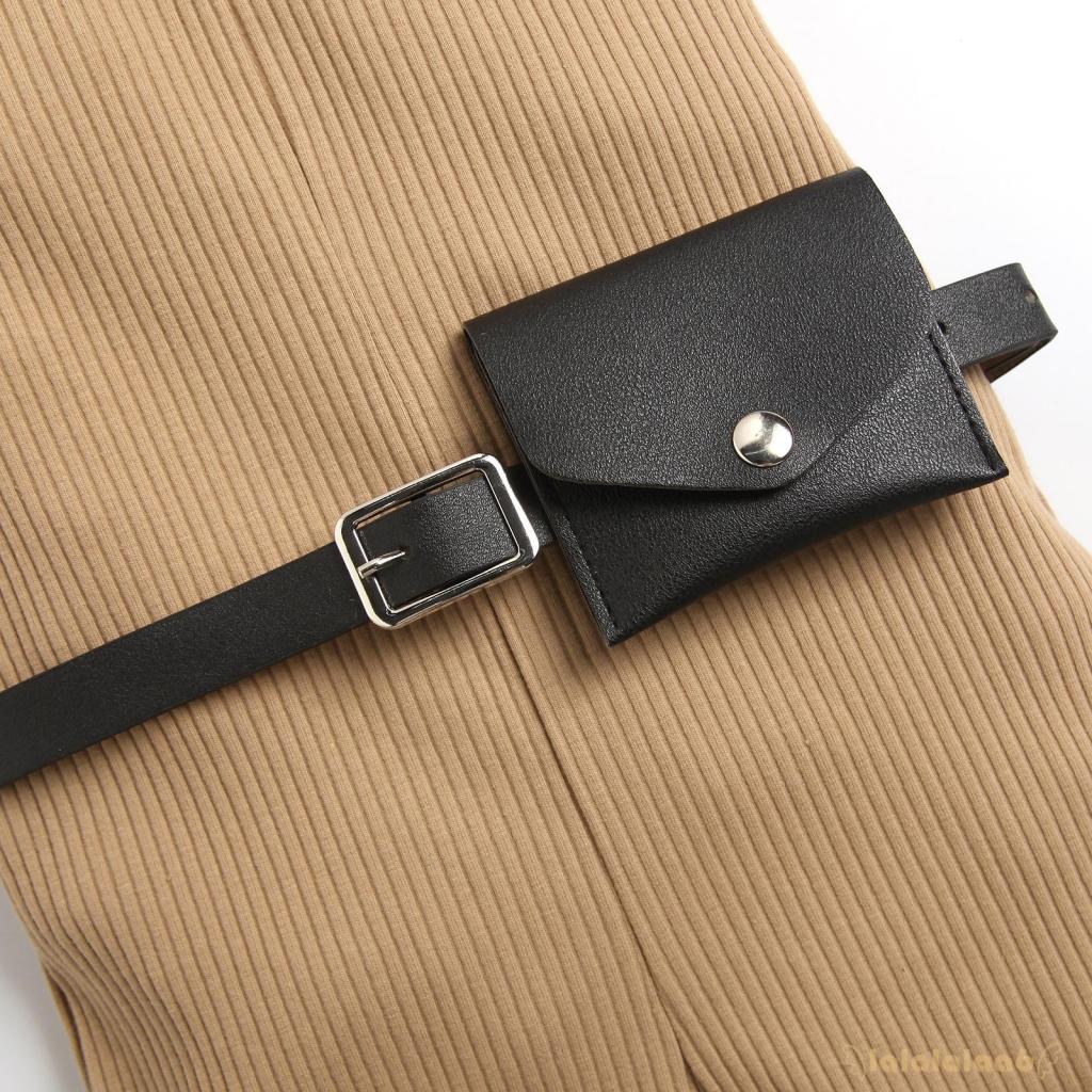 LAA6-Girl´s Jumpsuit Set, Wide Strap Sleeveless Ribbed Short Playsuit + Waist Bag