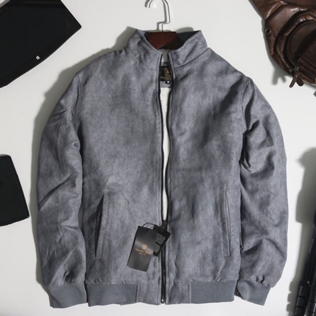 Áo khoác Da lộn lịch lãm phong cách lót lông cừu