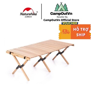 Naturehike Bàn dã ngoại campoutvn bàn naturehike xếp dã ngoại cắm trại du lịch gỗ xếp gấp A101