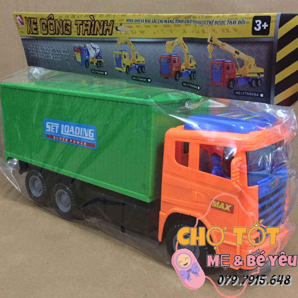 Đồ Chơi Xe Container Loại Lớn Bằng Nhựa Bánh Đà (HÀNG VIỆT NAM TO ĐẸP)