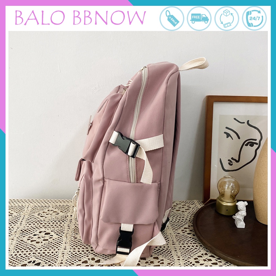 Balo giá rẻ nữ thời trang đẹp đi học cá tính BBNOW BL6 - tặng kèm sticker dễ thương