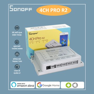 Công tắc wifi và rf điều khiển 4 thiết bị sonoff 4ch pro r2