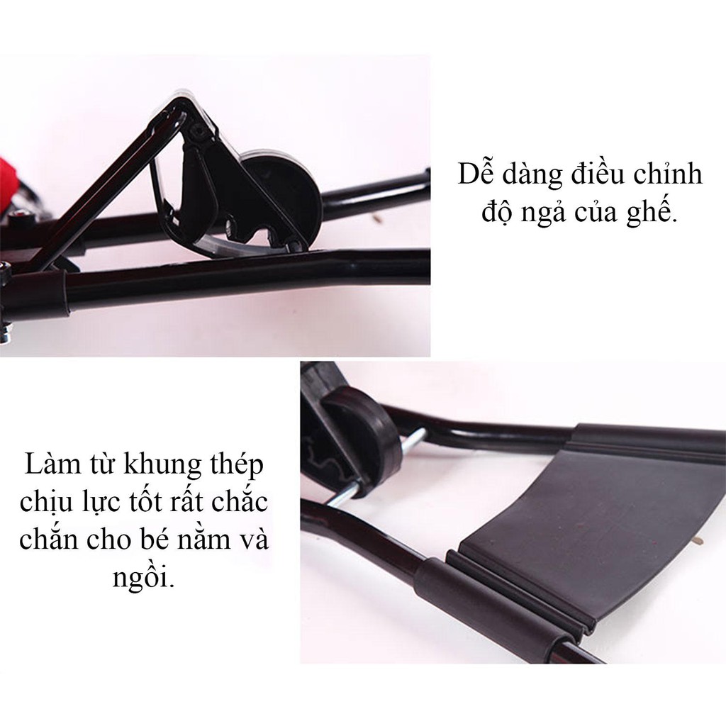 Ghế rung nhún cho bé có  tặng kèm thú treo đồ chơi