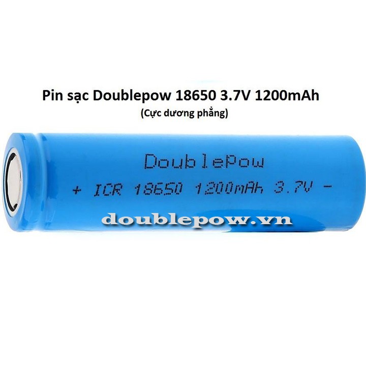 Pin sạc Cell pin 18650 Doublepow 1200mAh hàng chính hãng dung lượng thực dùng cho sạc dự phòng, pin laptop, đèn pin,...