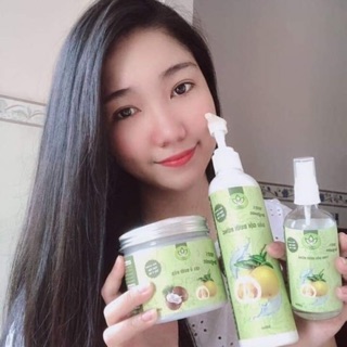 combo dầu gội + gel ủ bưởi dừa