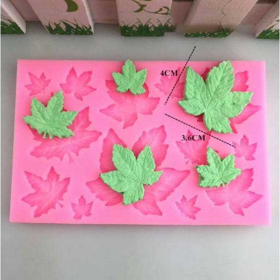 Khuôn silicon 4D Lá phong