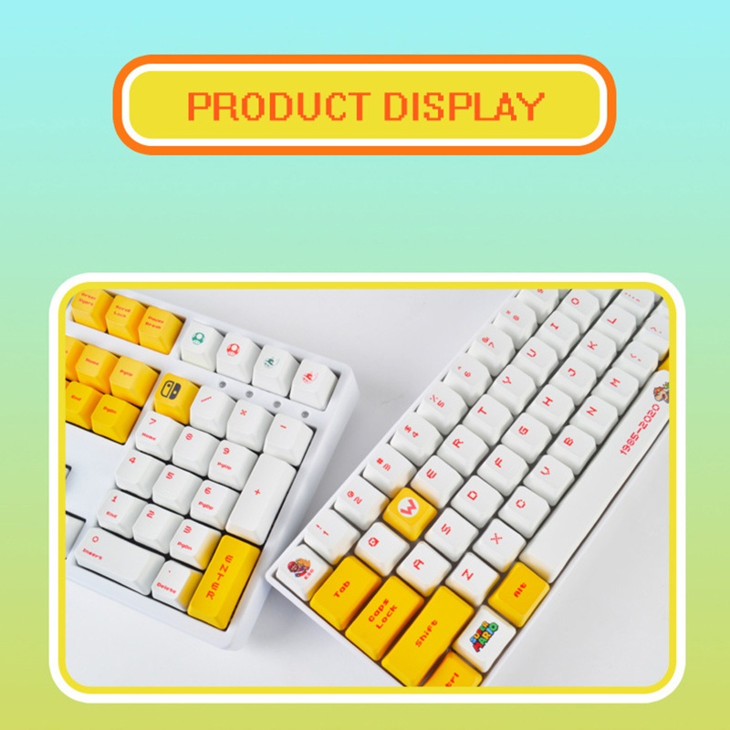 Set 123 Nút Bàn Phím Họa Tiết Hoạt Hình Cho Bàn Phím Cơ