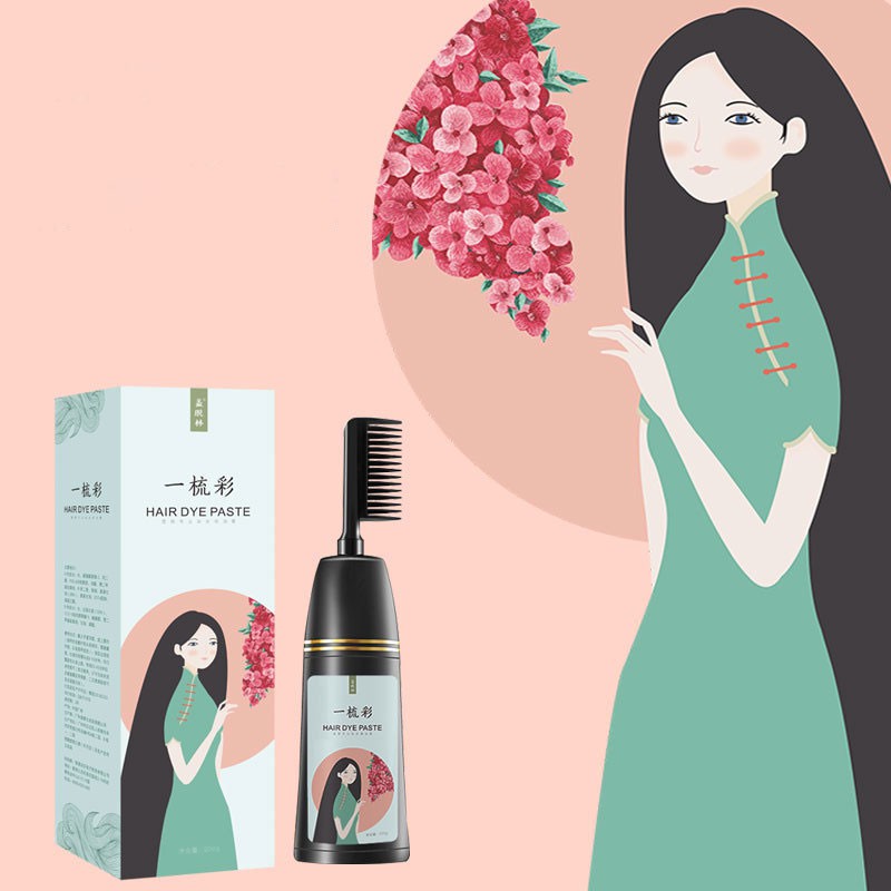 Bộ lược nhuộm tóc thông minh 1 nút bấm phiên bản cao cấp nhiều màu (phủ bạc) | BigBuy360 - bigbuy360.vn