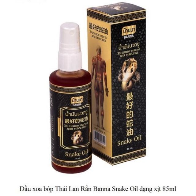 Dầu xịt xoa bóp hiệu con rắn 85ml Thái Lan