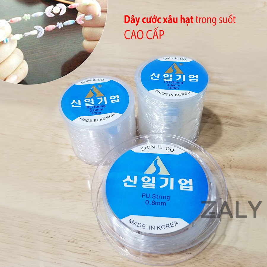 Dây cước co giãn xâu vòng tay (Loại cao cấp) - Giá bán 2m - Dây xâu chuỗi vòng handmade DIY - zaly