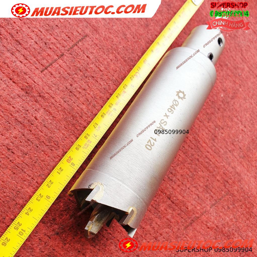 Mũi khoan rút lõi khoét tường gạch sâu Phi 46 x 120 mm không khoan bê tông, không khoan chế búa