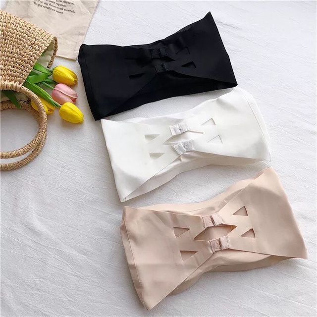 Áo lót nữ, BR8883 Bra su nữ k dây có đệm cài sau