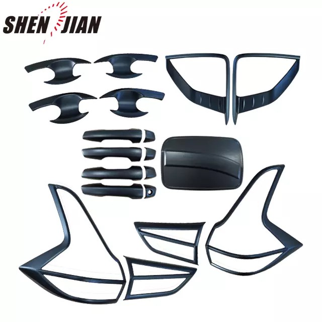 Phụ kiện ô tô Xpander 2018 2019 2020 2021 2022, ốp trang trí ngoại thất xe Xpander màu ĐEN - 17 chi tiết