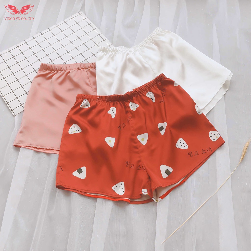 VINGO Quần Ngủ Mặc Nhà Nữ Lụa Pháp Freesize Nhiều Họa Tiết Vingo Đẹp Trẻ Trung Cao Cấp QN VNGO