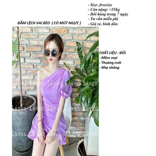 Đầm đẹp lệch vai bèo (có mút)