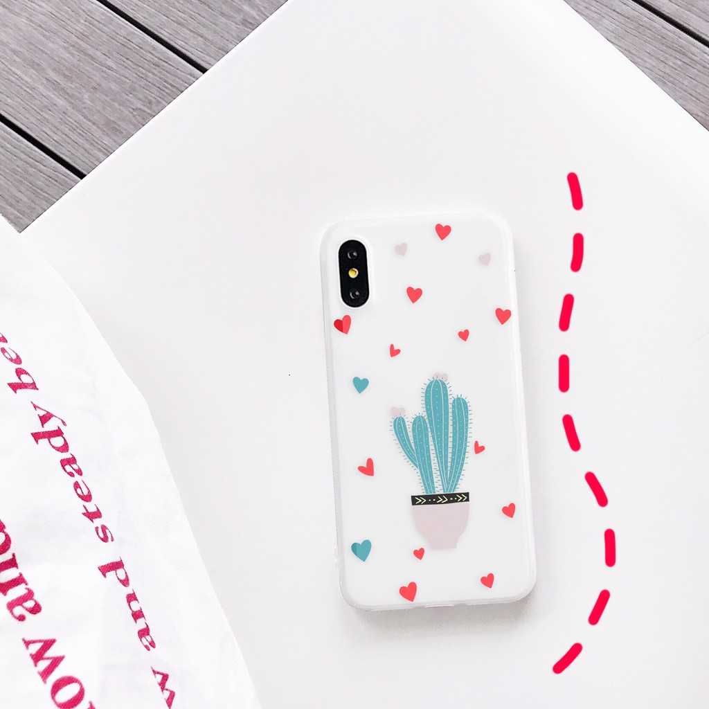 Ốp lưng iphone Cactus lovely TPU trơn dẻo mềm 5/5s/6/6plus/6s/6splus/7/7plus/8/8plus/x/xr/xs/11/12/pro/max/plus/promax | BigBuy360 - bigbuy360.vn