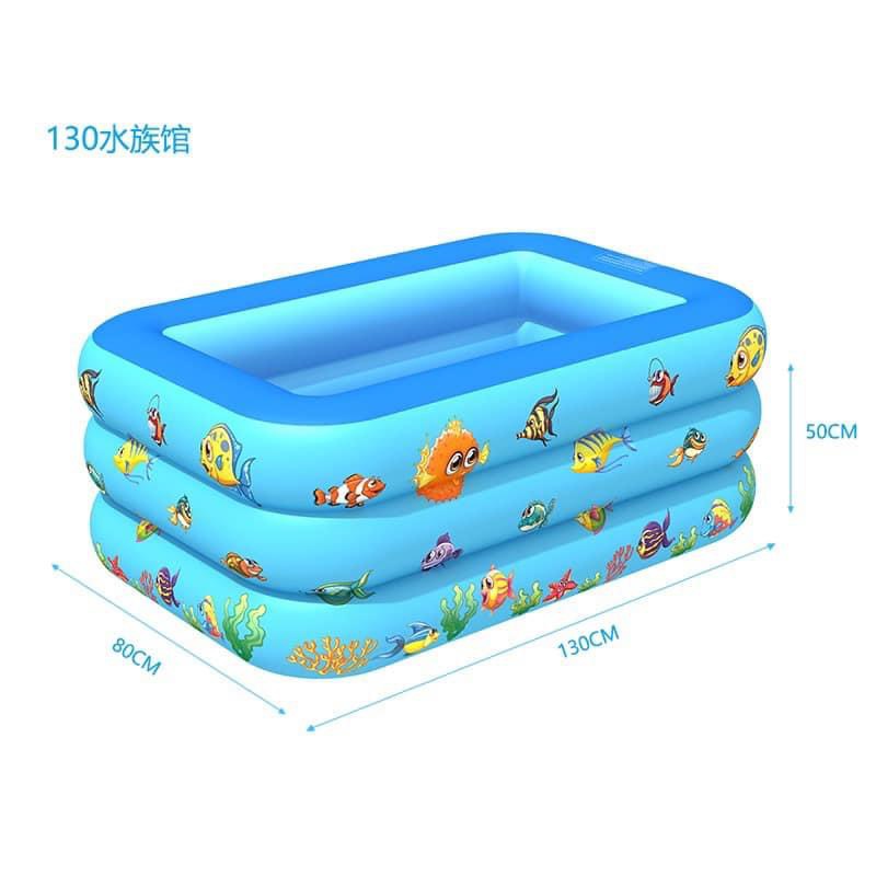 Bể bơi phao cho bé thành cao 3 tầng hồ bơm hơi ❤️Đủ Cỡ❤️ chất liệu dày có Bảo hành