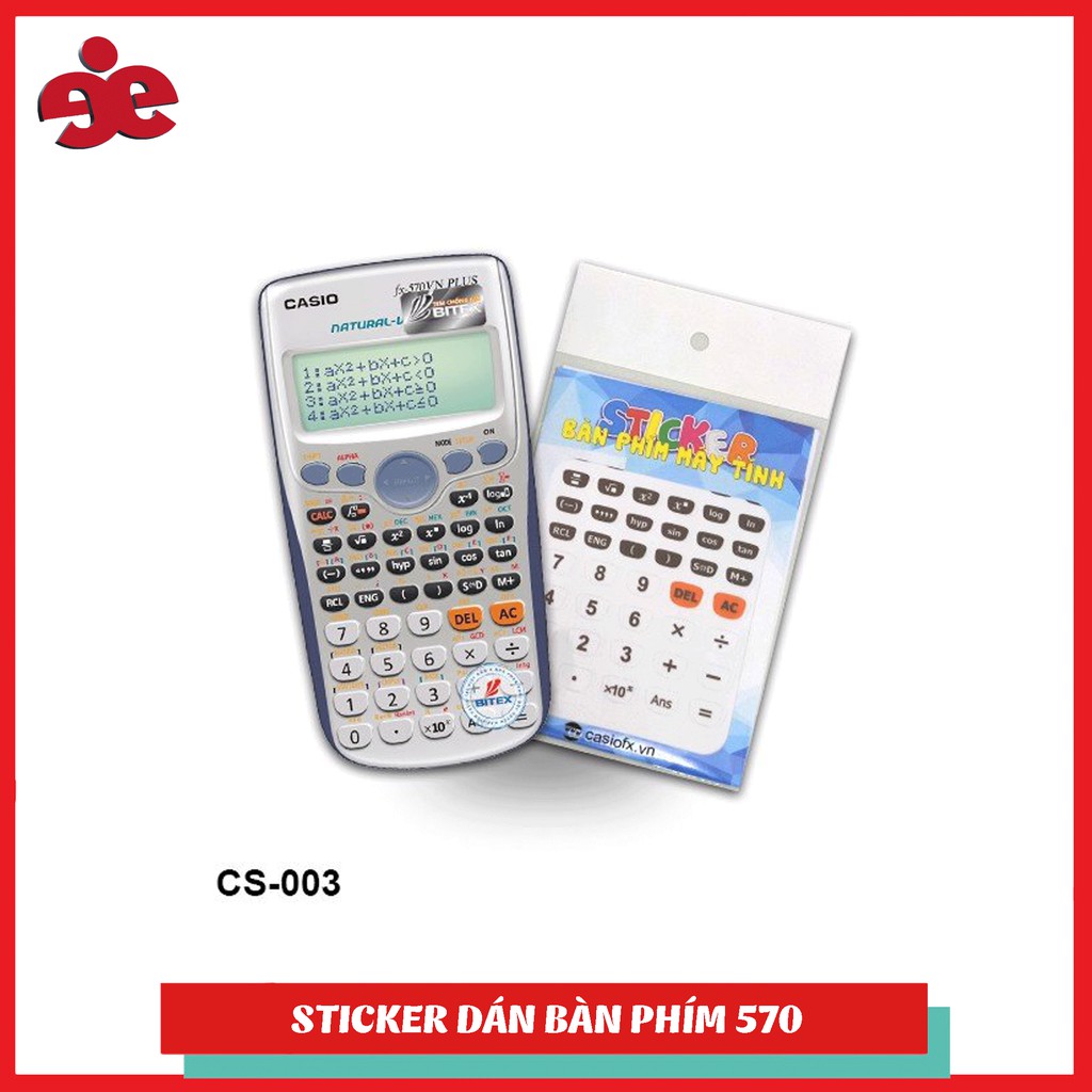 STICKER DÁN PHÍM MÁY TÍNH CASIO FX 570VN PLUS/ 570ES PLUS