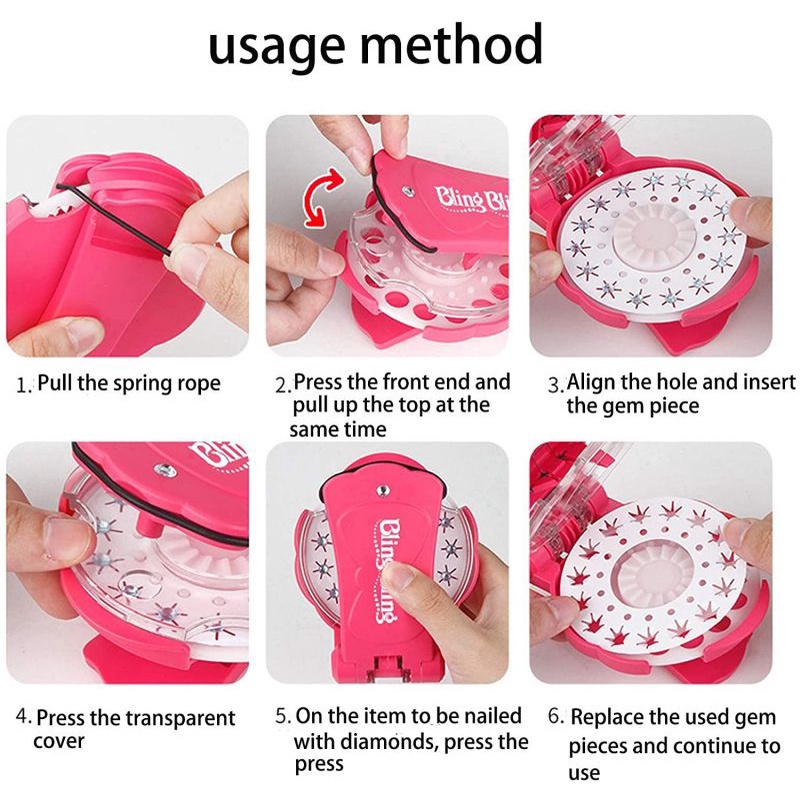 Máy Tết Tóc Tự Động Đính Đá Lấp Lánh Thời Trang