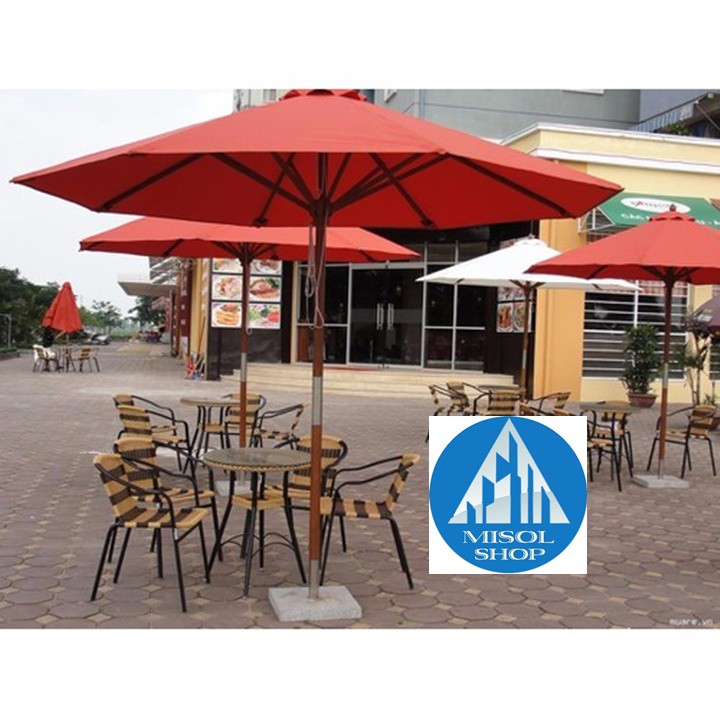 Dù lớn quán cafe không đế cao 2m8 Rộng 3 mét Đủ Màu Sắc