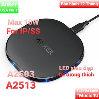 Đế sạc nhanh không dây Anker PowerWave Pad A2503 A2513 10W Tuấn Hà Store