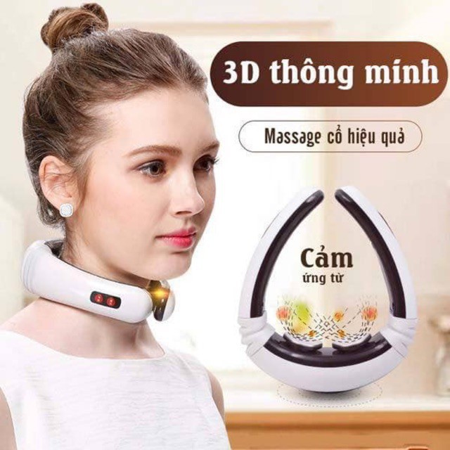 Máy massage trị liệu ❤️Freeship❤️ Máy massage cổ vai gáy 3D thế hệ mới trị nhức mỏi cơ thể