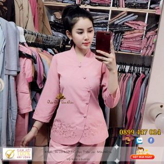 Đồ phật tử - M060 - Bà Lai Nút Bọc Thêu Hoa